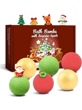 3 for $15 New Holiday Bath Bomb Gift Set with Charms Kids Bath Bombs Christmas